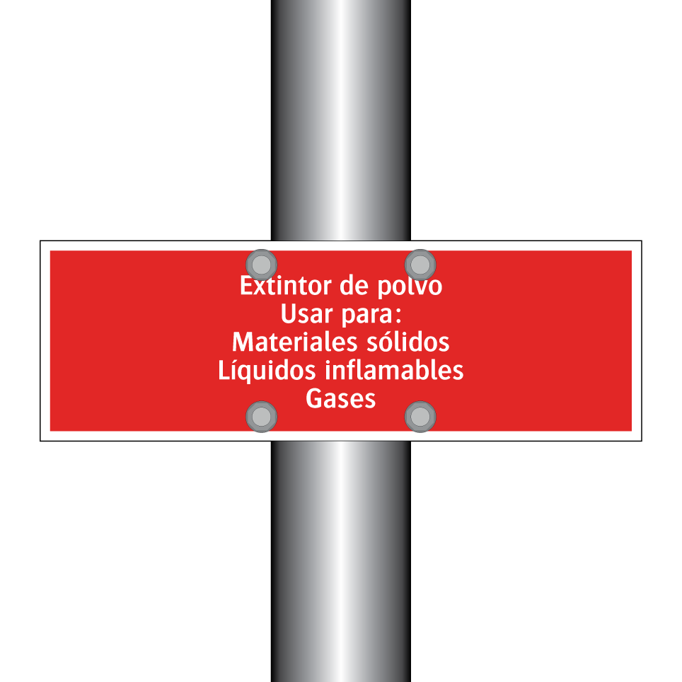 Extintor de polvo Usar para: Materiales sólidos Líquidos inflamables Gases