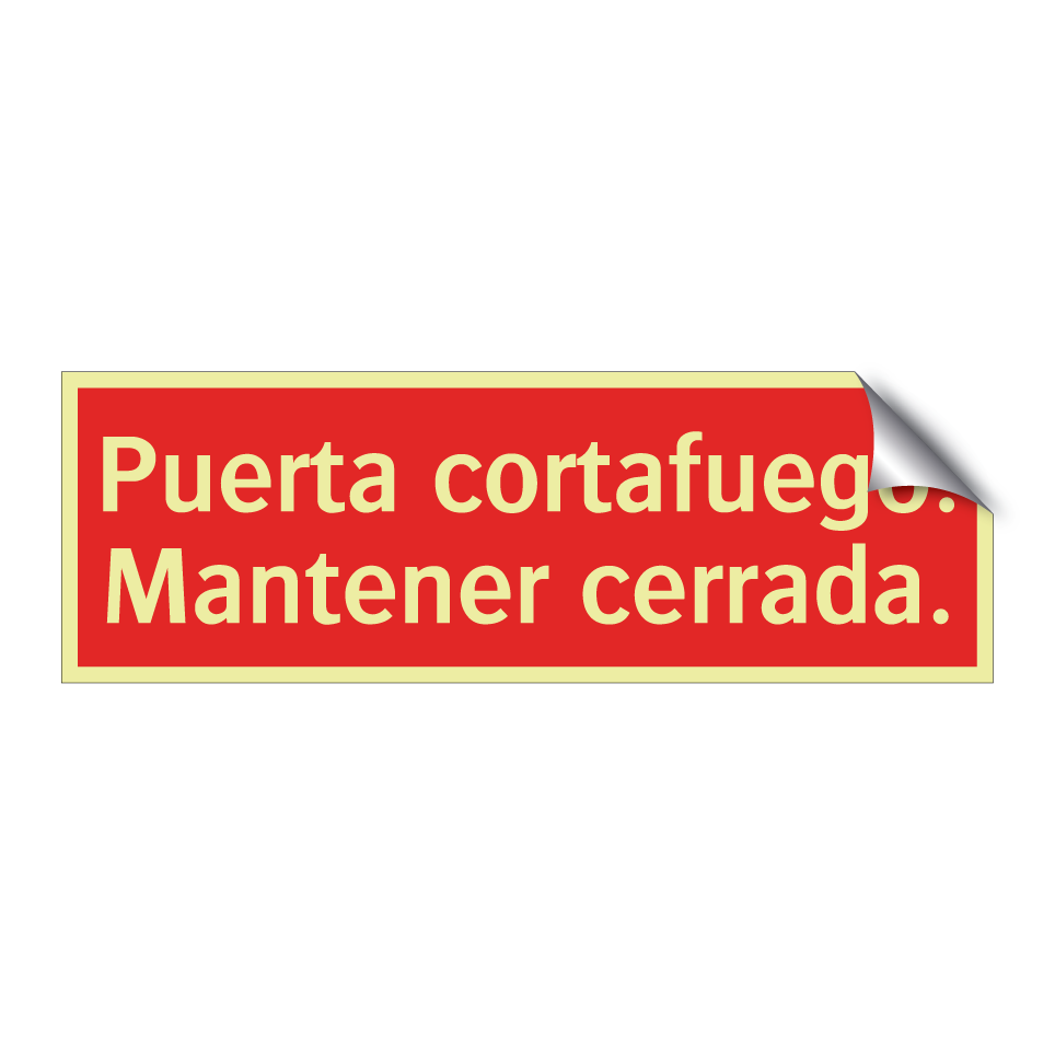 Puerta cortafuego. Mantener cerrada.