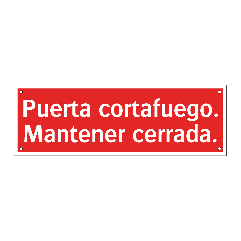 Puerta cortafuego. Mantener cerrada.