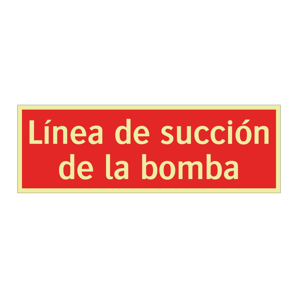 Línea de succión de la bomba