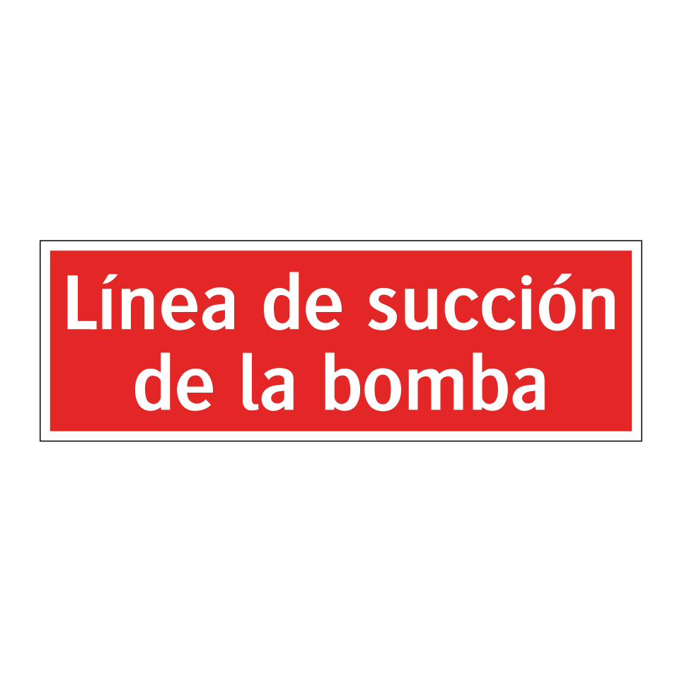 Línea de succión de la bomba