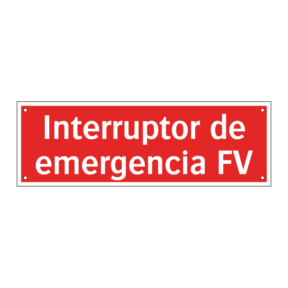 Interruptor de emergencia FV