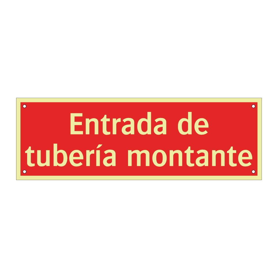 Entrada de tubería montante