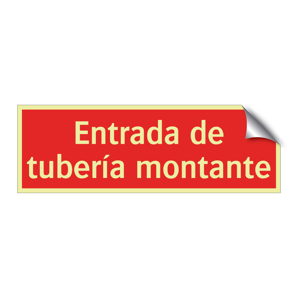 Entrada de tubería montante