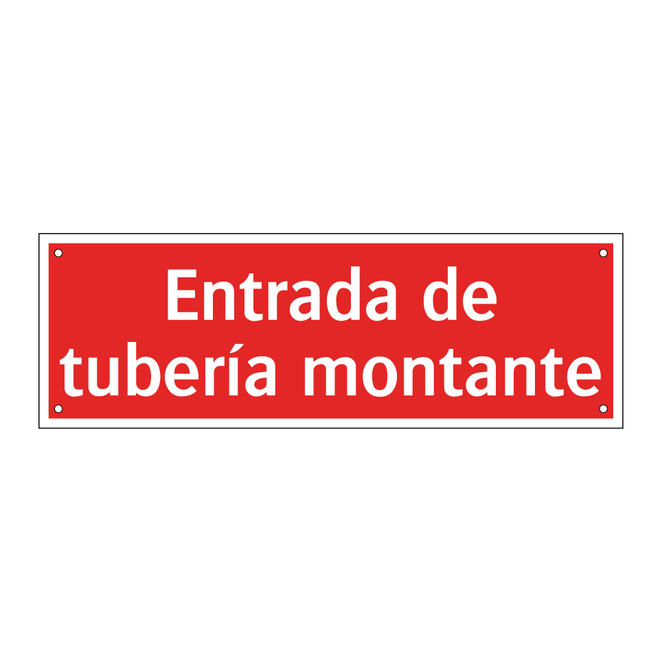Entrada de tubería montante