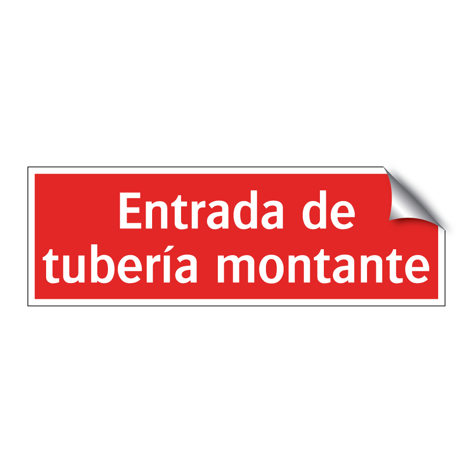 Entrada de tubería montante