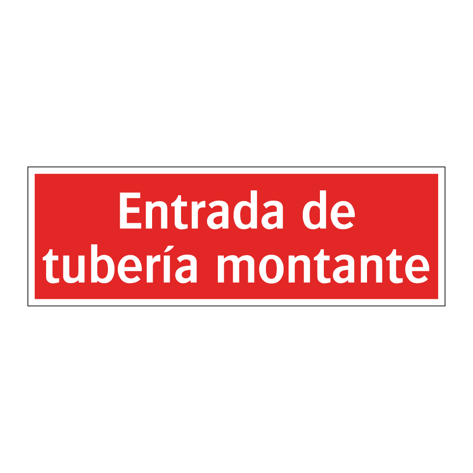 Entrada de tubería montante