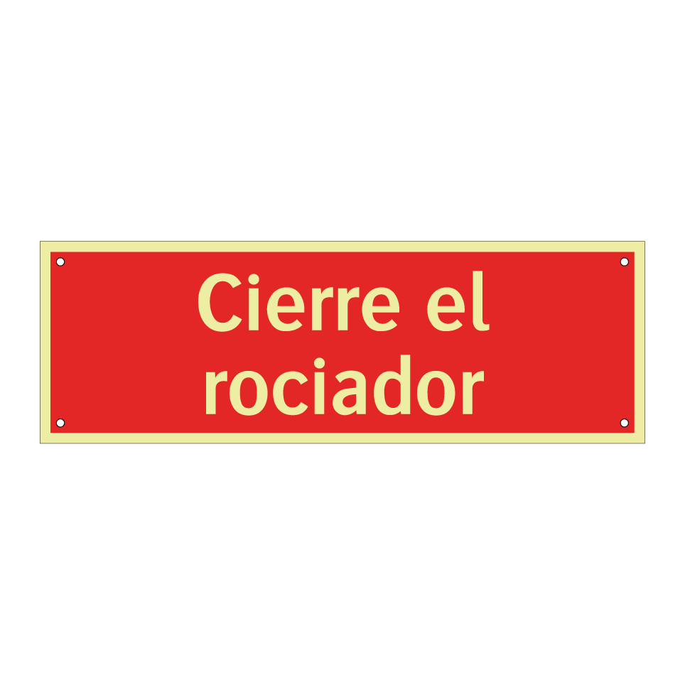 Cierre el rociador