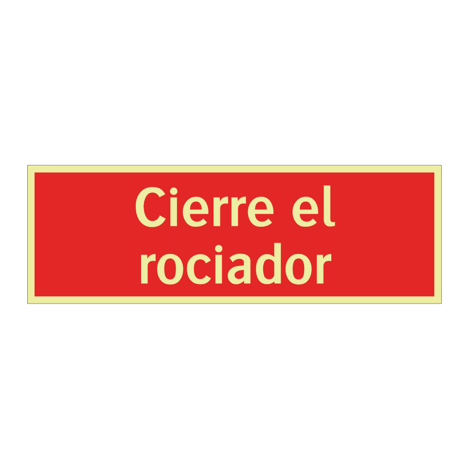 Cierre el rociador