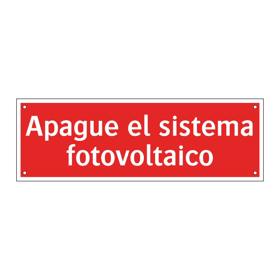 Apague el sistema fotovoltaico