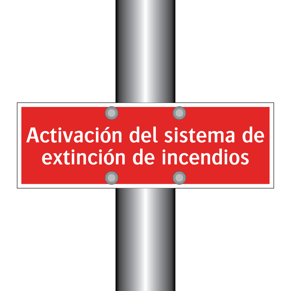 Activación del sistema de extinción de incendios