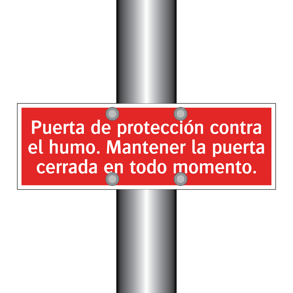 Puerta de protección contra el humo. Mantener la puerta cerrada en todo momento.