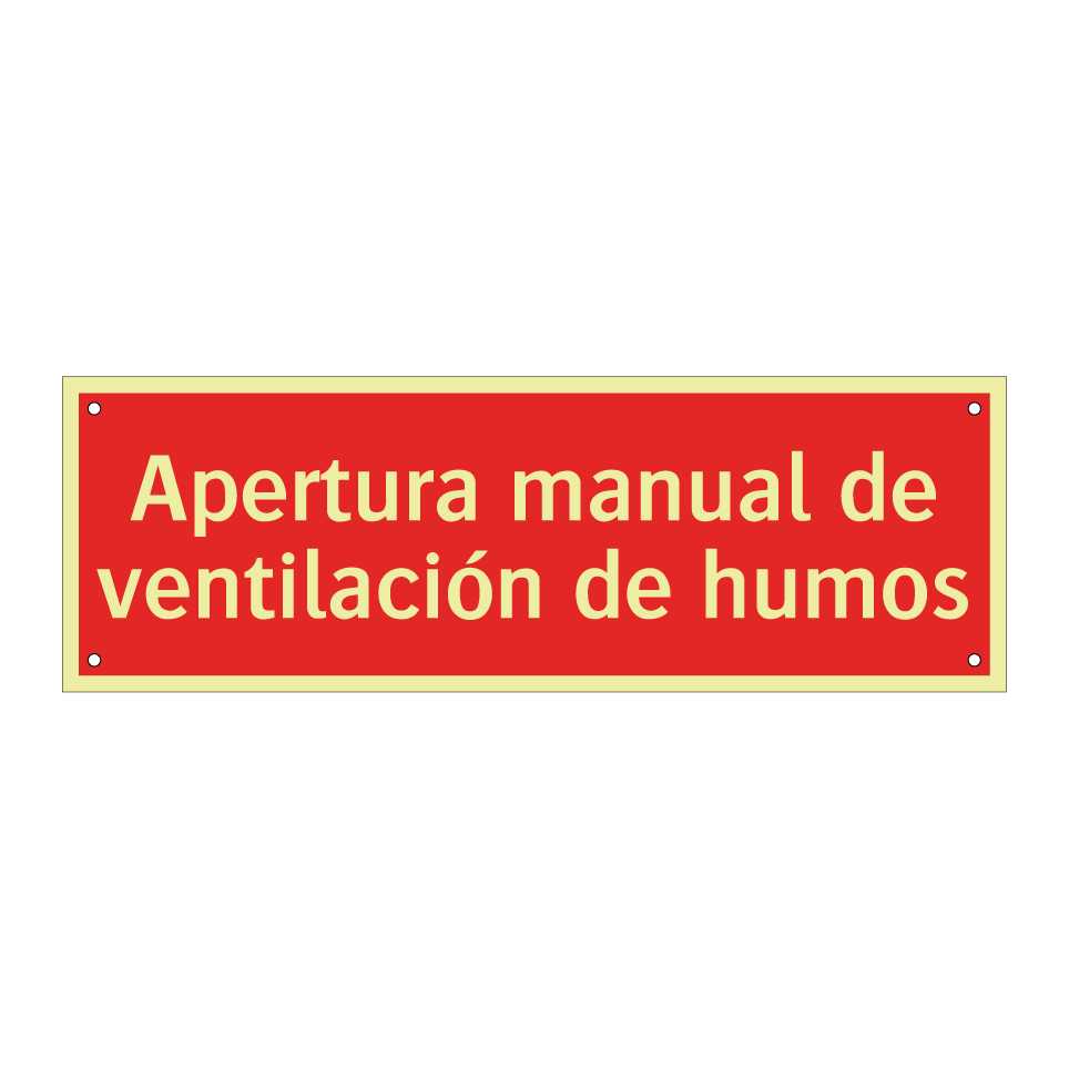 Apertura manual de ventilación de humos