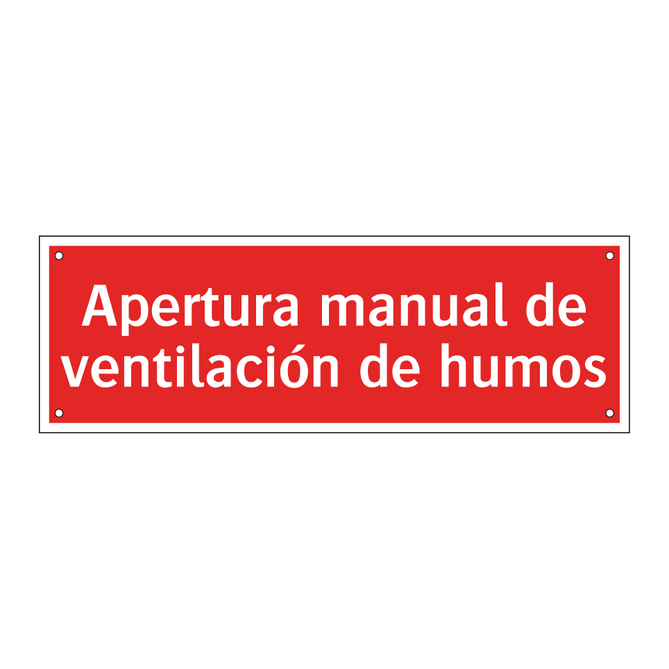 Apertura manual de ventilación de humos