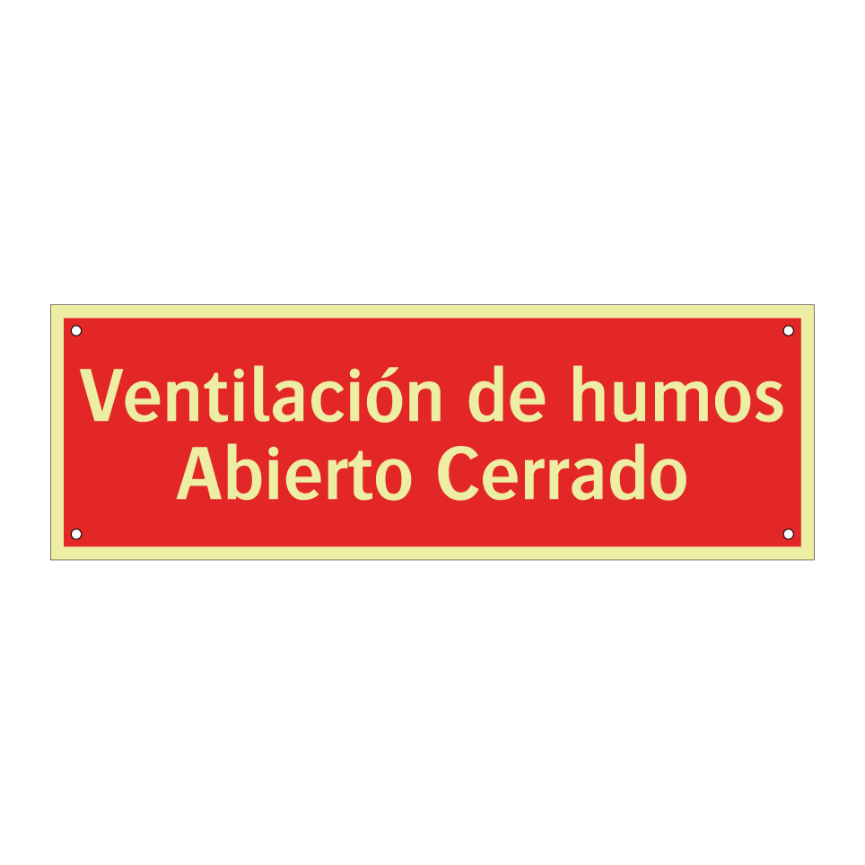 Ventilación de humos Abierto Cerrado
