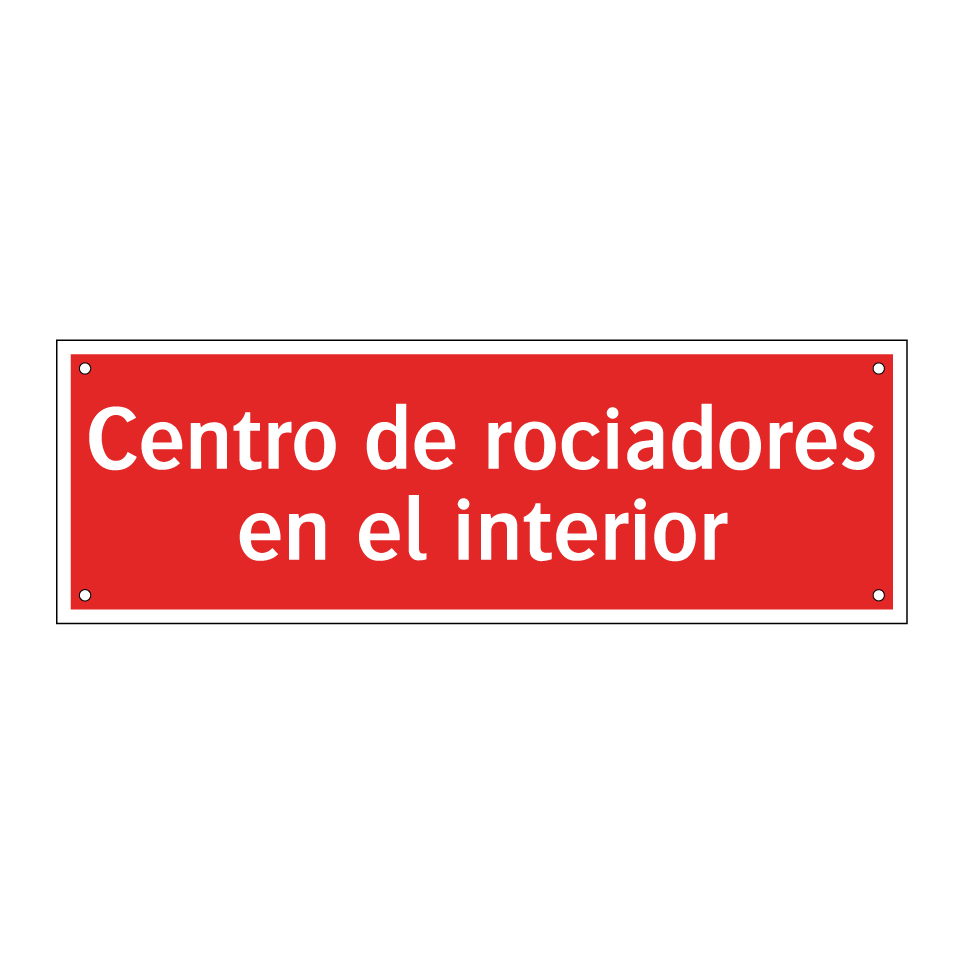 Centro de rociadores en el interior