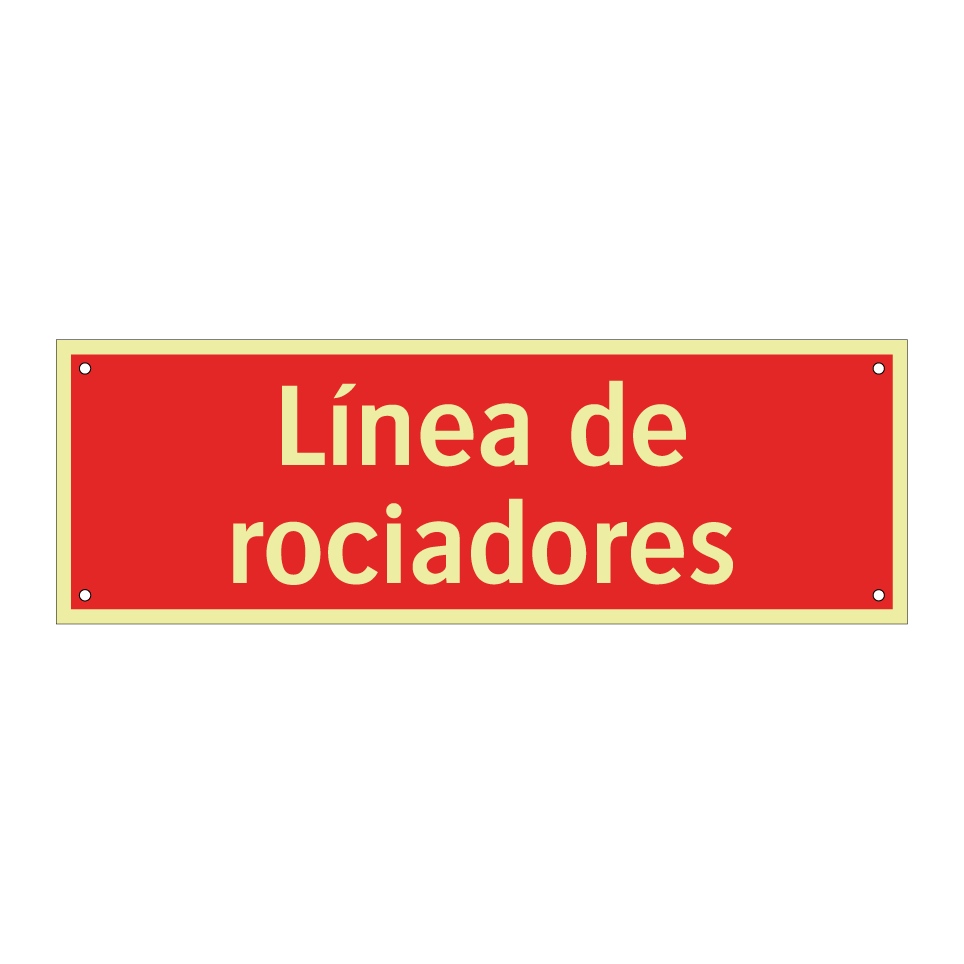 Línea de rociadores