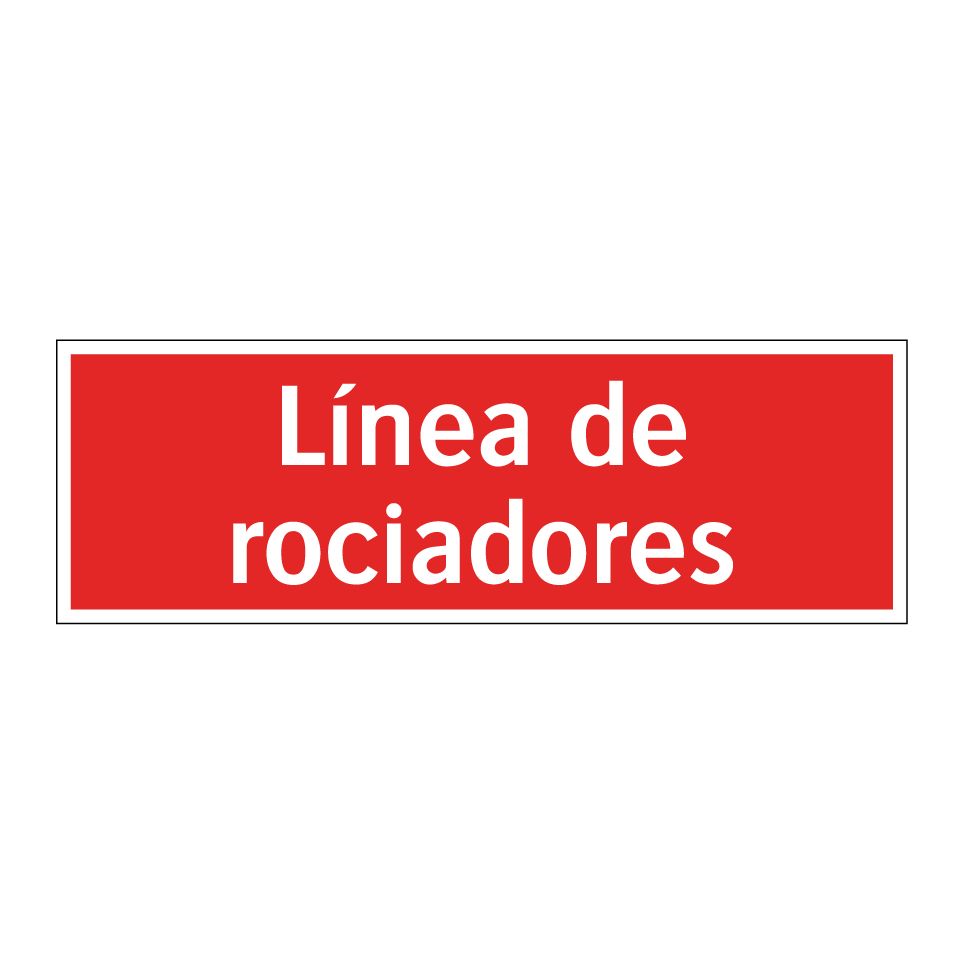 Línea de rociadores