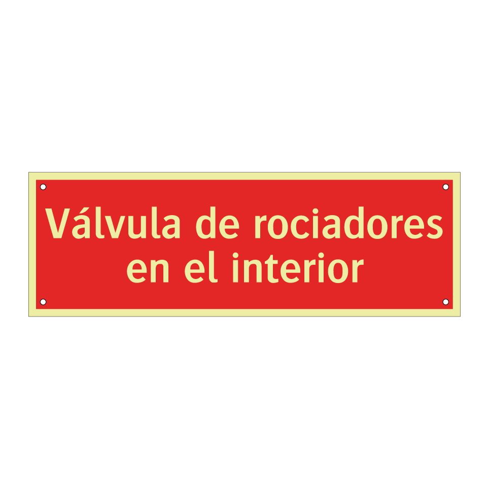 Válvula de rociadores en el interior