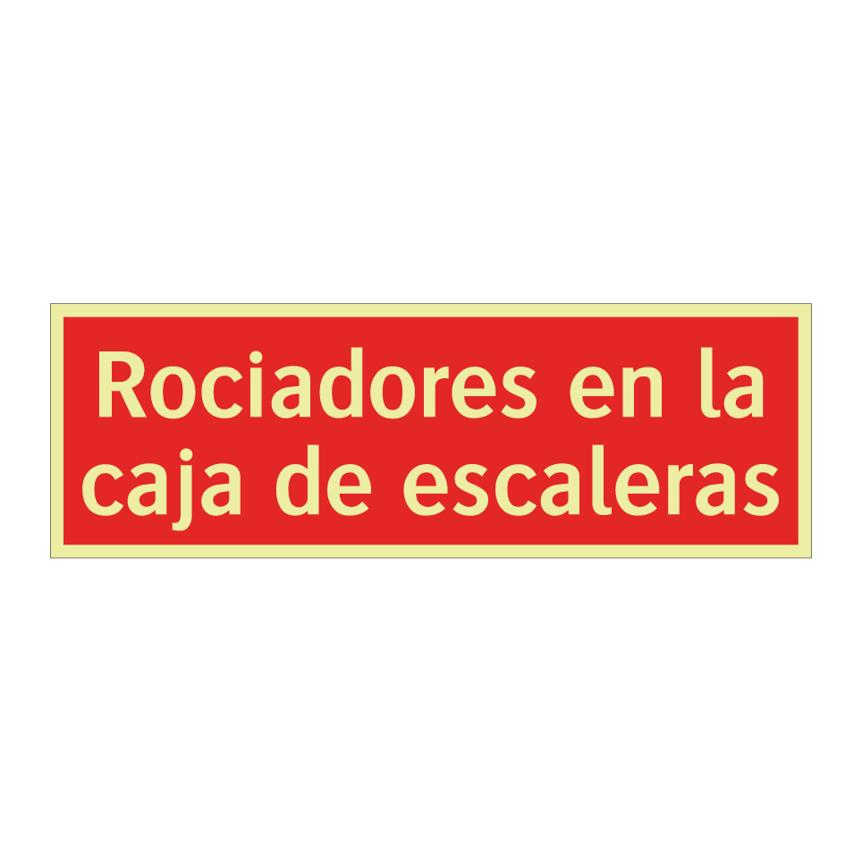 Rociadores en la caja de escaleras