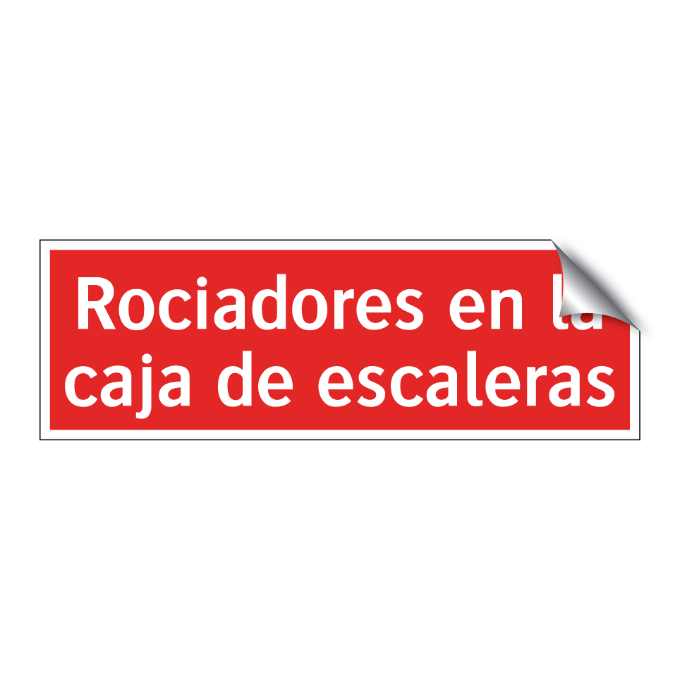 Rociadores en la caja de escaleras