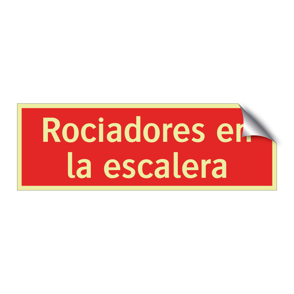 Rociadores en la escalera
