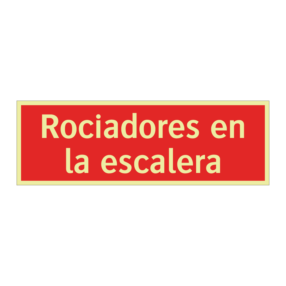 Rociadores en la escalera