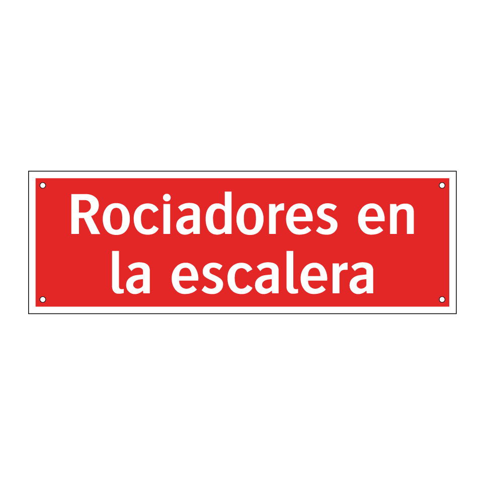Rociadores en la escalera