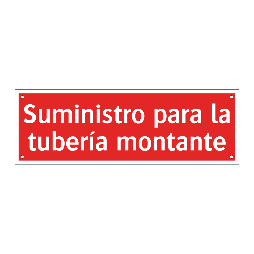 Suministro para la tubería montante