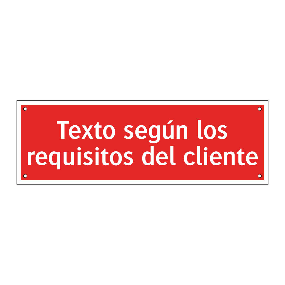 Texto según los requisitos del cliente