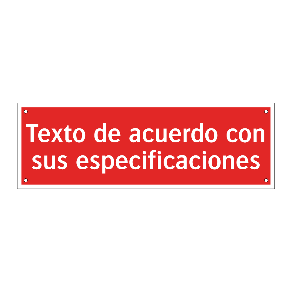 Texto de acuerdo con sus especificaciones
