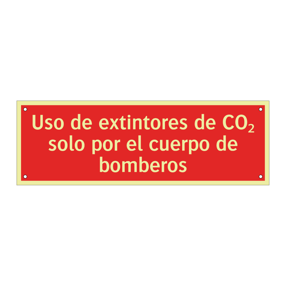 Uso de extintores de CO₂ solo por el cuerpo de bomberos