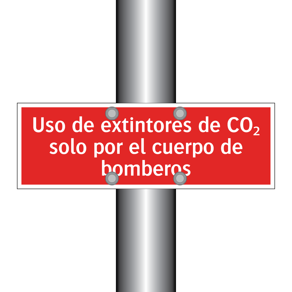 Uso de extintores de CO₂ solo por el cuerpo de bomberos
