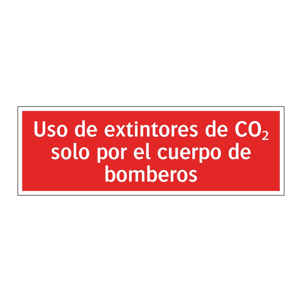 Uso de extintores de CO₂ solo por el cuerpo de bomberos