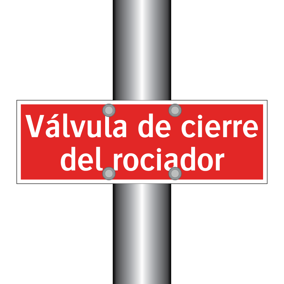 Válvula de cierre del rociador