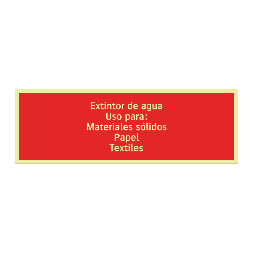 Extintor de agua Uso para: Materiales sólidos Papel Textiles