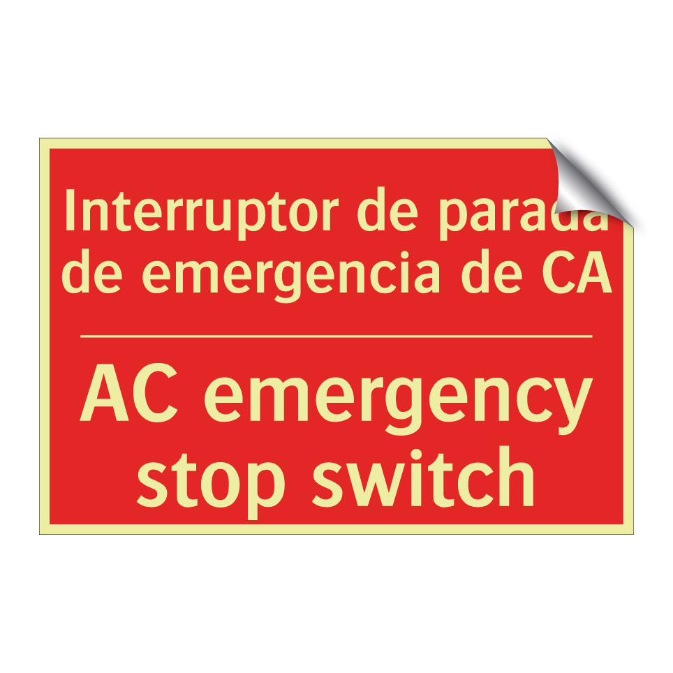 Interruptor de parada de /.../ - AC emergency stop switch