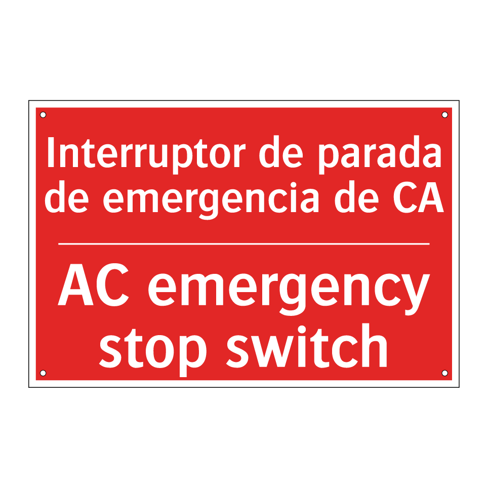 Interruptor de parada de /.../ - AC emergency stop switch