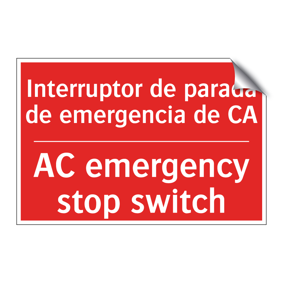Interruptor de parada de /.../ - AC emergency stop switch