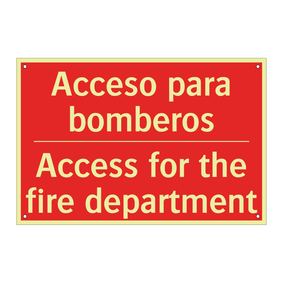 Acceso para bomberos - Access for the fire department