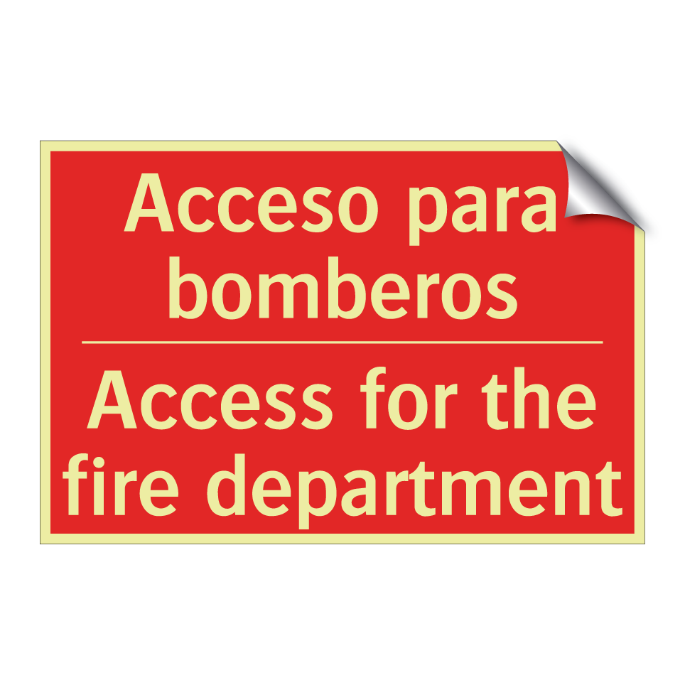 Acceso para bomberos - Access for the fire department