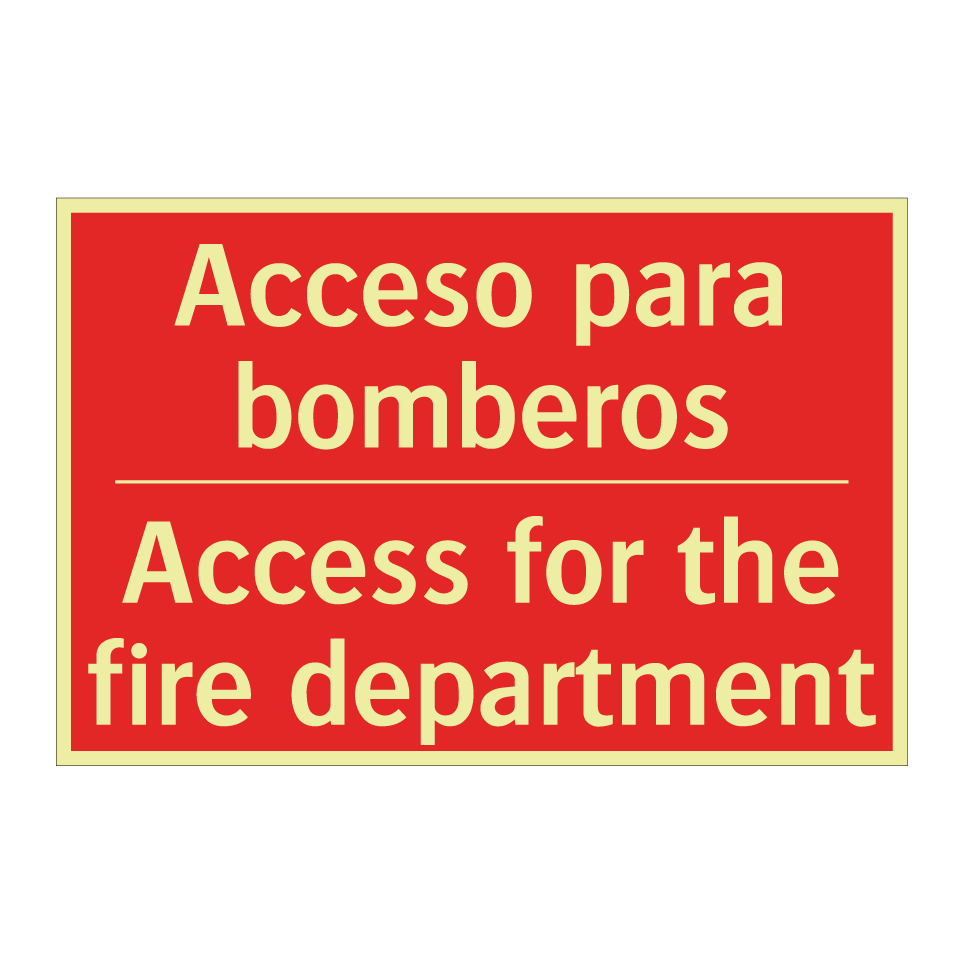 Acceso para bomberos - Access for the fire department