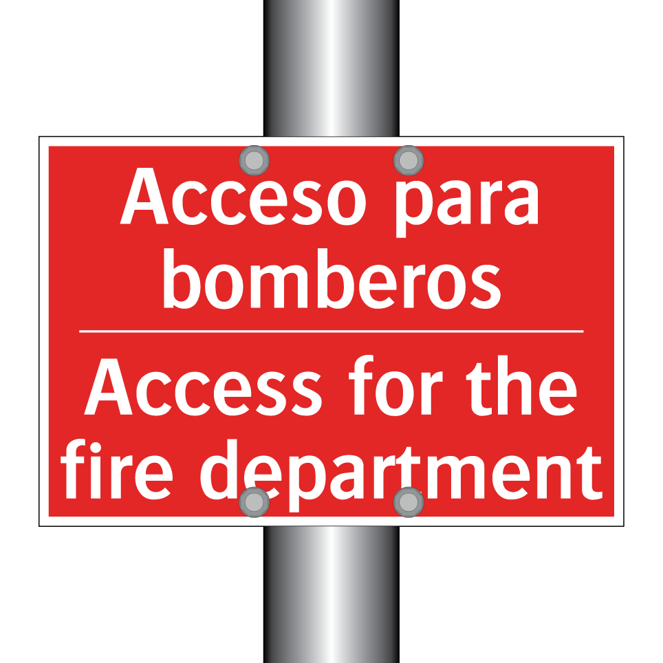 Acceso para bomberos - Access for the fire department