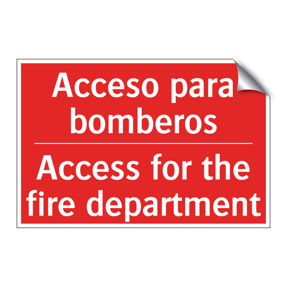 Acceso para bomberos - Access for the fire department