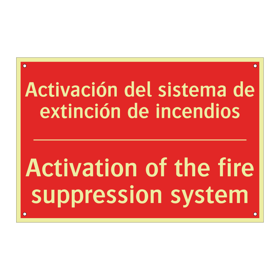 Activación del sistema de /.../ - Activation of the fire /.../