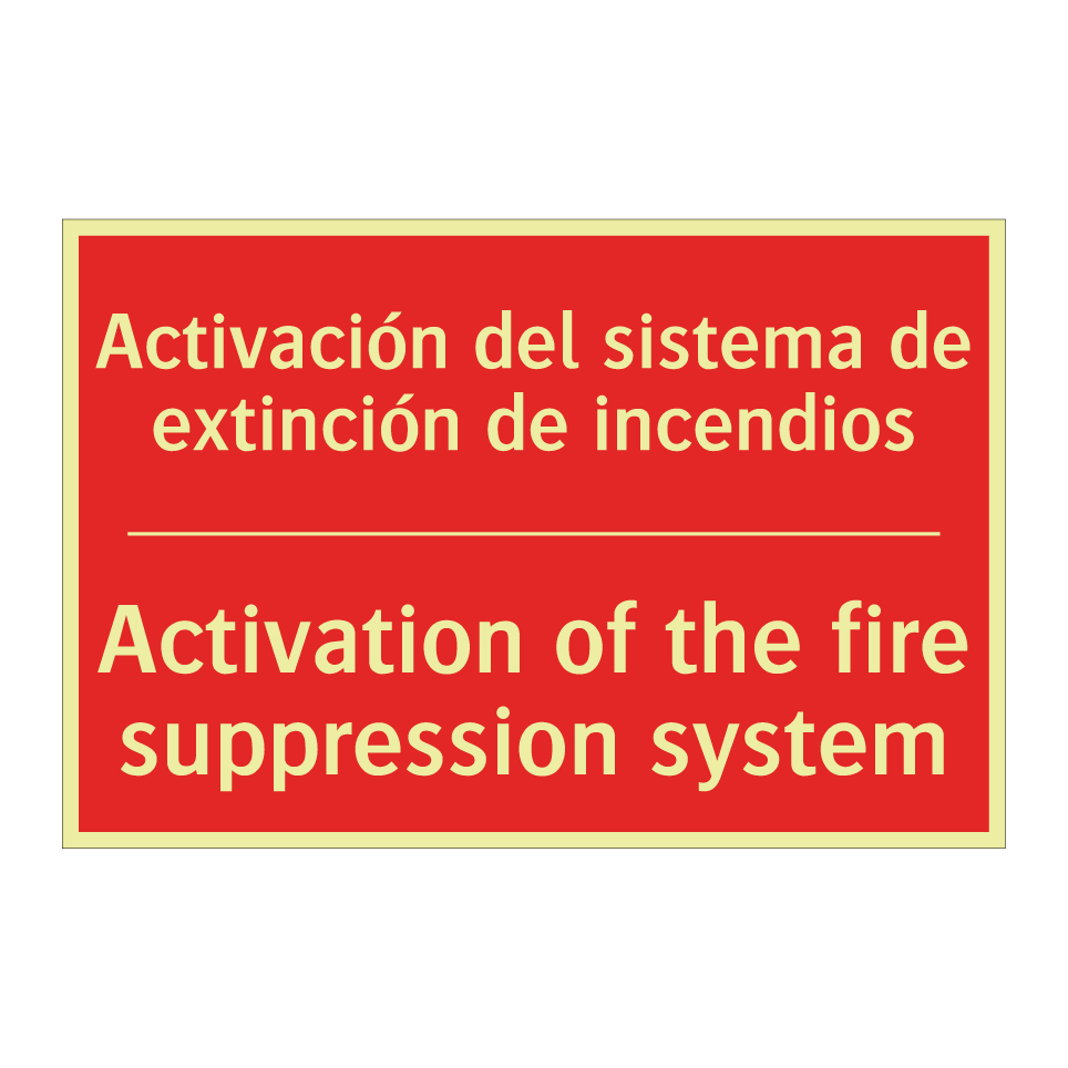 Activación del sistema de /.../ - Activation of the fire /.../