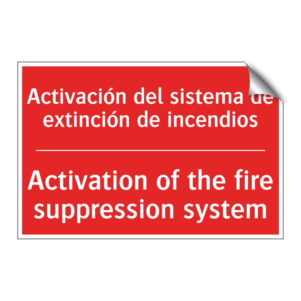 Activación del sistema de /.../ - Activation of the fire /.../