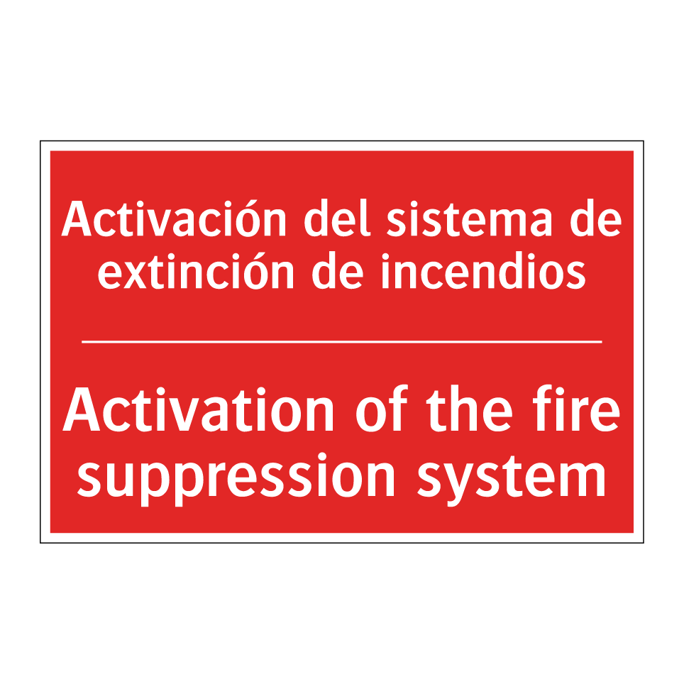 Activación del sistema de /.../ - Activation of the fire /.../
