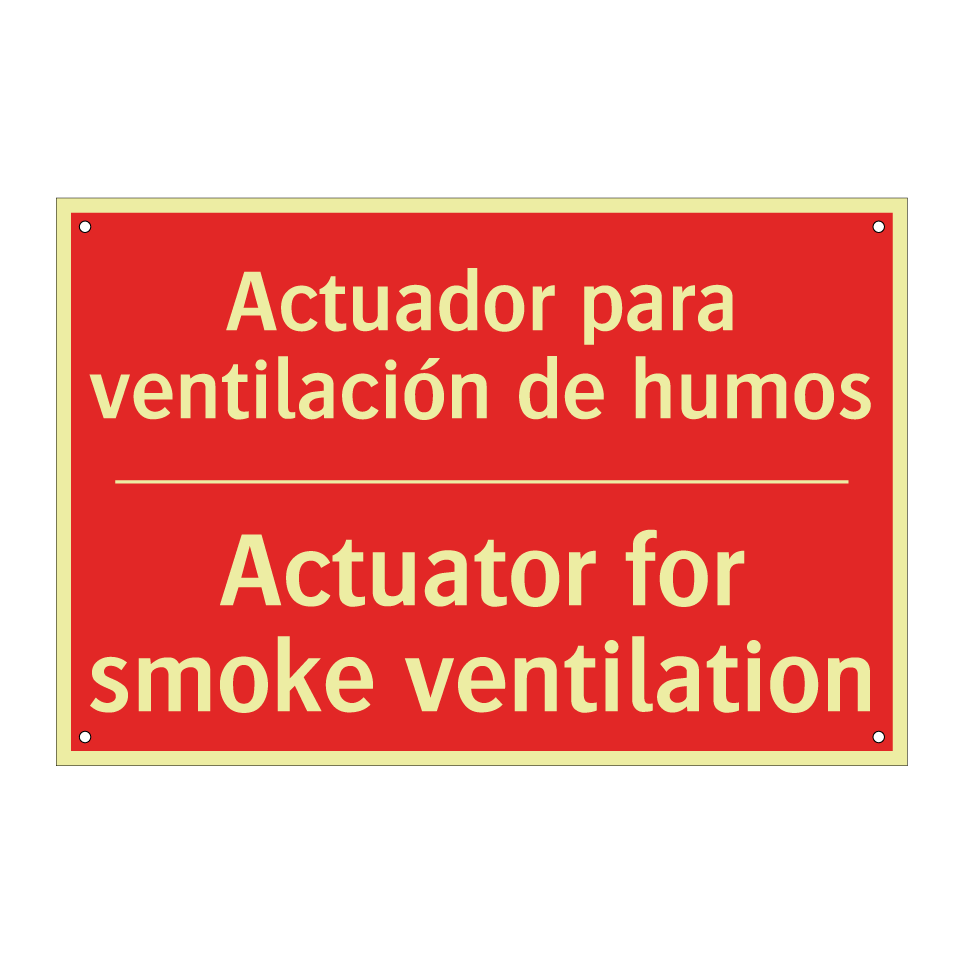 Actuador para ventilación de /.../ - Actuator for smoke ventilation