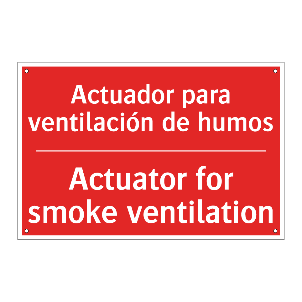 Actuador para ventilación de /.../ - Actuator for smoke ventilation
